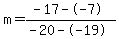 m=%28-17--7%29%2F%28-20--19%29
