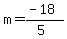 m=%28-18%29%2F%285%29
