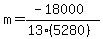 m=%28-18000%29%2F%2813%285280%29%29