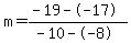 m=%28-19--17%29%2F%28-10--8%29