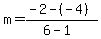 m=%28-2-%28-4%29%29%2F%286-1%29