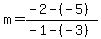 m=%28-2-%28-5%29%29%2F%28-1-%28-3%29%29