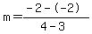 m=%28-2--2%29%2F%284-3%29