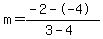 m=%28-2--4%29%2F%283-4%29