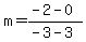 m=%28-2-0%29%2F%28-3-3%29