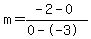 m=%28-2-0%29%2F%280--3%29