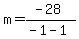 m=%28-28%29%2F%28-1-1%29