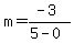 m=%28-3%29%2F%285-0%29