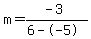 m=%28-3%29%2F%286--5%29