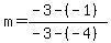 m=%28-3-%28-1%29%29%2F%28-3-%28-4%29%29