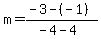m=%28-3-%28-1%29%29%2F%28-4-4%29