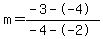 m=%28-3--4%29%2F%28-4--2%29