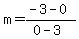 m=%28-3-0%29%2F%280-3%29