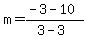 m=%28-3-10%29%2F%283-3%29