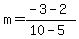 m=%28-3-2%29%2F%2810-5%29