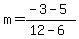 m=%28-3-5%29%2F%2812-6%29
