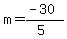 m=%28-30%29%2F%285%29