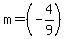 m=%28-4%2F9%29