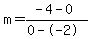 m=%28-4-0%29%2F%280--2%29