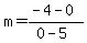 m=%28-4-0%29%2F%280-5%29