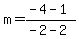 m=%28-4-1%29%2F%28-2-2%29