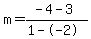 m=%28-4-3%29%2F%281--2%29
