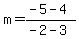 m=%28-5-4%29%2F%28-2-3%29
