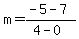 m=%28-5-7%29%2F%284-0%29