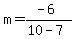 m=%28-6%29%2F%2810-7%29