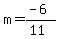 m=%28-6%29%2F%2811%29