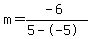 m=%28-6%29%2F%285--5%29