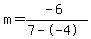 m=%28-6%29%2F%287--4%29