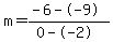 m=%28-6--9%29%2F%280--2%29