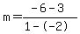 m=%28-6-3%29%2F%281--2%29