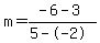 m=%28-6-3%29%2F%285--2%29