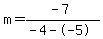 m=%28-7%29%2F%28-4--5%29