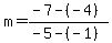 m=%28-7-%28-4%29%29%2F%28-5-%28-1%29%29