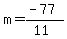 m=%28-77%29%2F%2811%29