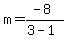 m=%28-8%29%2F%283-1%29