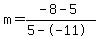m=%28-8-5%29%2F%285--11%29