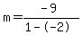 m=%28-9%29%2F%281--2%29