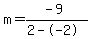m=%28-9%29%2F%282--2%29