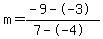 m=%28-9--3%29%2F%287--4%29