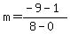 m=%28-9-1%29%2F%288-0%29