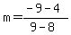 m=%28-9-4%29%2F%289-8%29