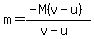 m=%28-M%28v-u%29%29%2F%28v-u%29