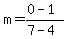 m=%280-1%29%2F%287-4%29