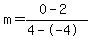 m=%280-2%29%2F%284--4%29