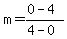 m=%280-4%29%2F%284-0%29