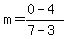 m=%280-4%29%2F%287-3%29